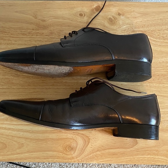 Mercanti Fiorentini Dark Brown Leather Oxfords (Made in Italy) - Picture 7 of 9